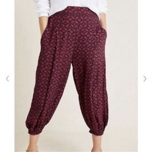 Anthropolgie Wide Leg High Waist Cropped Pants